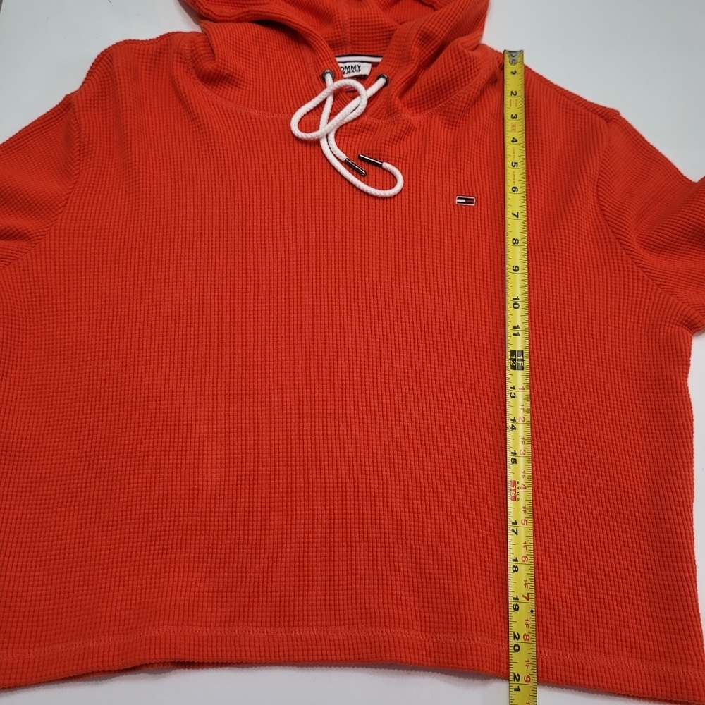 Tommy Hilfiger Orange Hooded Sweater Size S Cotton 100% - Picture 9 of 14